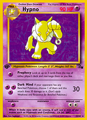 Hypno Fossil Pokemon Card