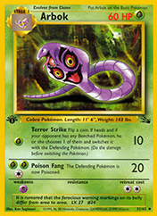 Arbok Fossil Pokemon Card