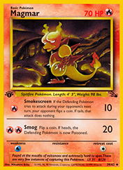 Magmar Fossil Pokemon Card