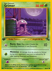 Grimer Fossil Pokemon Card