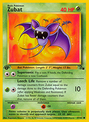 Zubat Fossil Pokemon Card