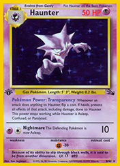 Haunter Fossil Card List