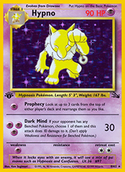 Hypno Fossil Pokemon Card