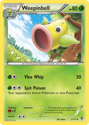 Weepinbell Furious Fists Pokemon Card