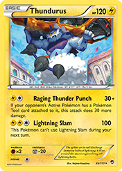 Thundurus Furious Fists Pokemon Card