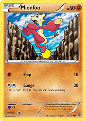 Mienfoo Furious Fists Pokemon Card