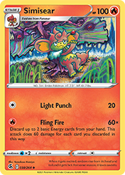 Simisear Fusion Strike Pokemon Card