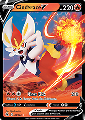 Cinderace V Fusion Strike Pokemon Card