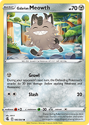 Galarian Meowth Fusion Strike Pokemon Card