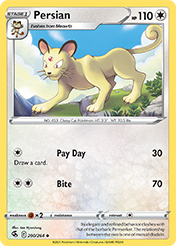 Persian Fusion Strike Pokemon Card