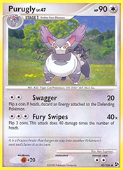 Purugly Great Encounters Pokemon Card