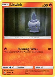 Litwick Guardians Rising Pokemon Card