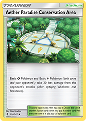 Aether Paradise Conservation Area Guardians Rising Pokemon Card