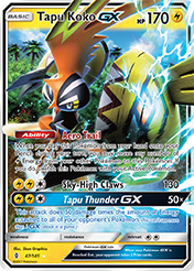 Tapu Koko-GX Guardians Rising Pokemon Card