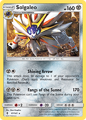 Solgaleo Guardians Rising Pokemon Card