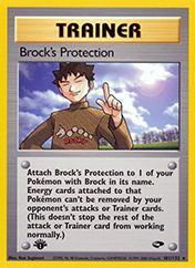 Brock's Protection Gym Challenge Pokemon Card