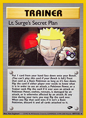 Lt. Surge's Secret Plan Gym Challenge Pokemon Card