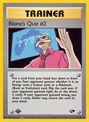 Blaine's Quiz #2 Gym Challenge Pokemon Card