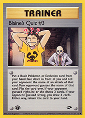 Blaine's Quiz #3 Gym Challenge Pokemon Card