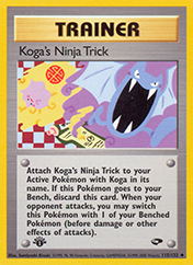 Koga's Ninja Trick Gym Challenge Pokemon Card