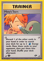 Misty's Tears Gym Challenge Pokemon Card