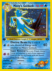 Misty's Golduck Gym Challenge Card List