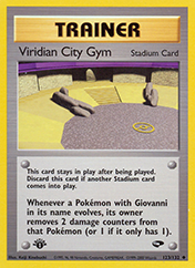 Viridian City Gym Gym Challenge Pokemon Card