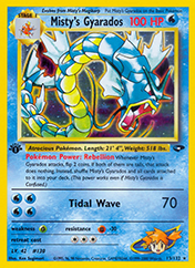 Misty's Gyarados Gym Challenge Card List