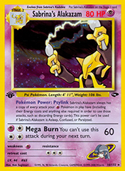 Sabrina's Alakazam Gym Challenge Card List