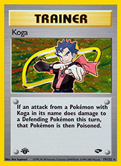 Koga Gym Challenge Pokemon Card