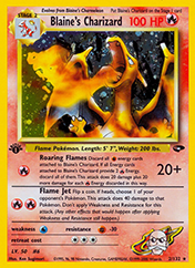 Blaine's Charizard Gym Challenge Card List