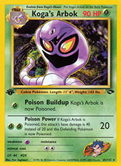 Koga's Arbok Gym Challenge Pokemon Card