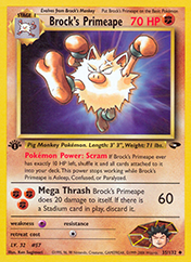 Brock's Primeape Gym Challenge Pokemon Card