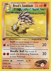 Brock's Sandslash Gym Challenge Pokemon Card