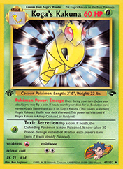 Koga's Kakuna Gym Challenge Pokemon Card