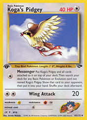 Koga's Pidgey Gym Challenge Pokemon Card