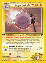 Lt. Surge's Electrode Gym Challenge Pokemon Card