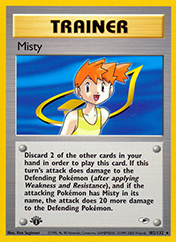 Misty Gym Heroes Pokemon Card