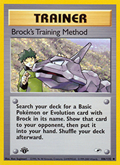 Brock's Training Method Gym Heroes Pokemon Card