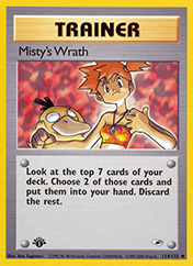 Misty's Wrath Gym Heroes Pokemon Card