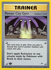 Pewter City Gym Gym Heroes Pokemon Card