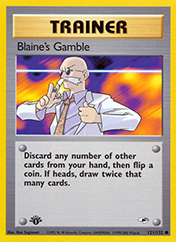 Blaine's Gamble Gym Heroes Pokemon Card