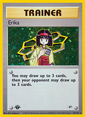 Erika Gym Heroes Pokemon Card