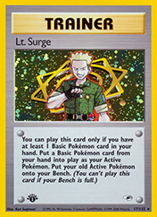 Lt. Surge Gym Heroes Card List