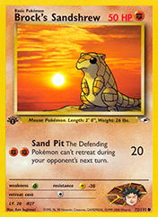Brock's Sandshrew Gym Heroes Pokemon Card