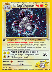 Lt. Surge's Magneton Gym Heroes Card List