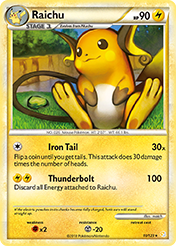 Raichu HeartGold & SoulSilver Card List