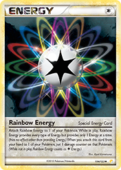 Rainbow Energy HeartGold & SoulSilver Pokemon Card