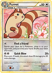 Furret HeartGold & SoulSilver Pokemon Card