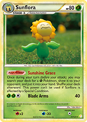 Sunflora HeartGold & SoulSilver Pokemon Card